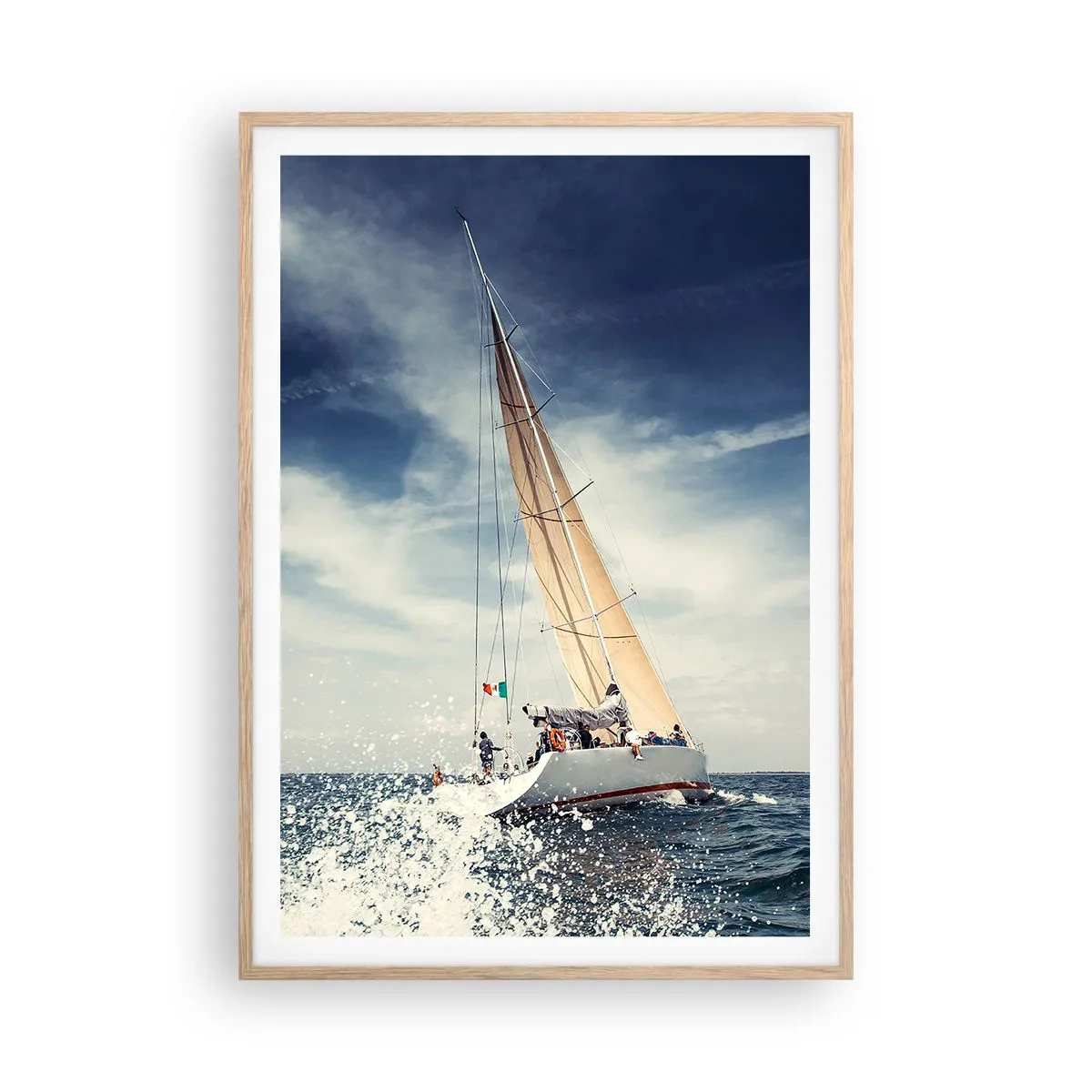 Plagát v ráme zo svetlého duba - Nás nedobehnú! - 70x100 cm