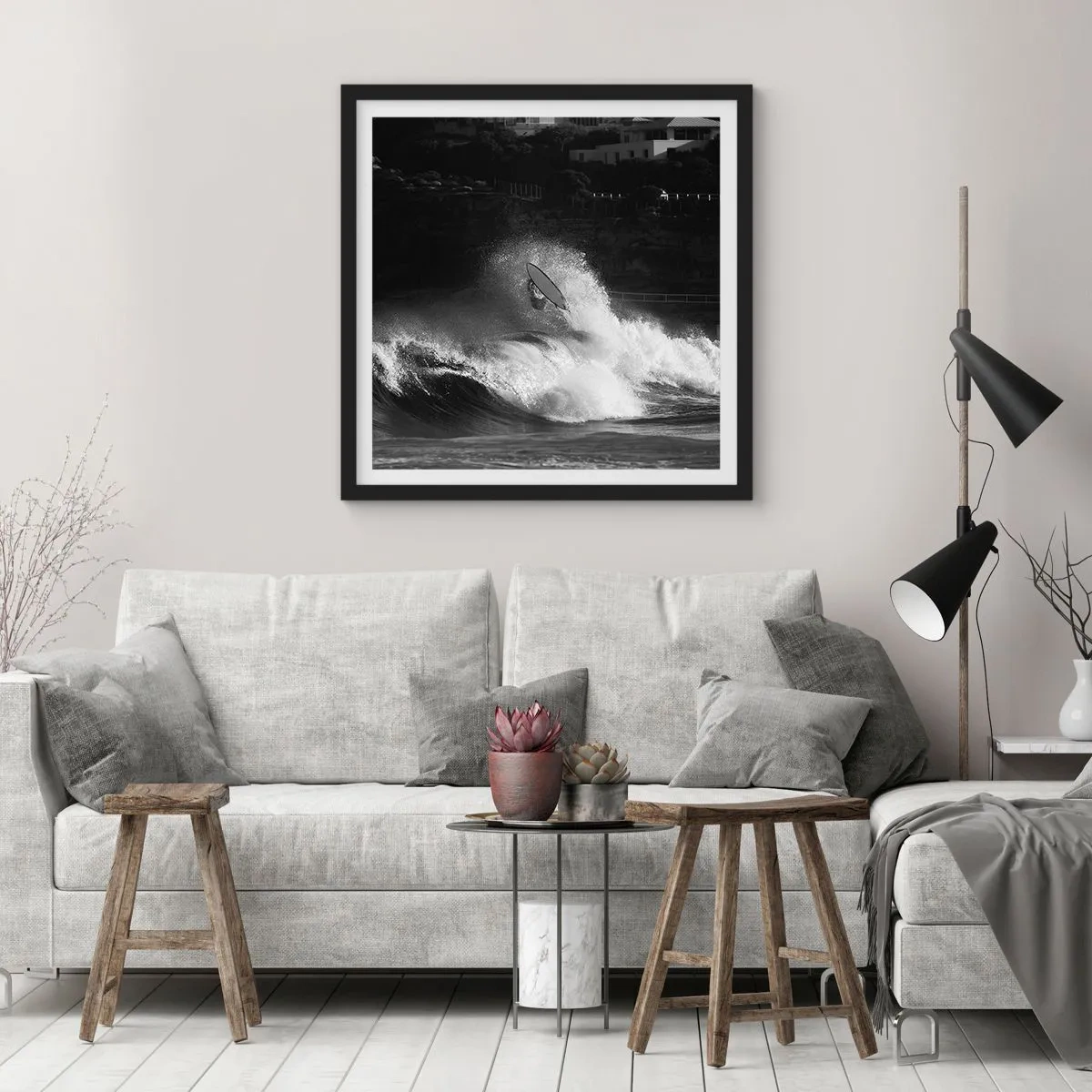 Plagát v čiernom ráme - Výzva prijatá! - 50x50 cm