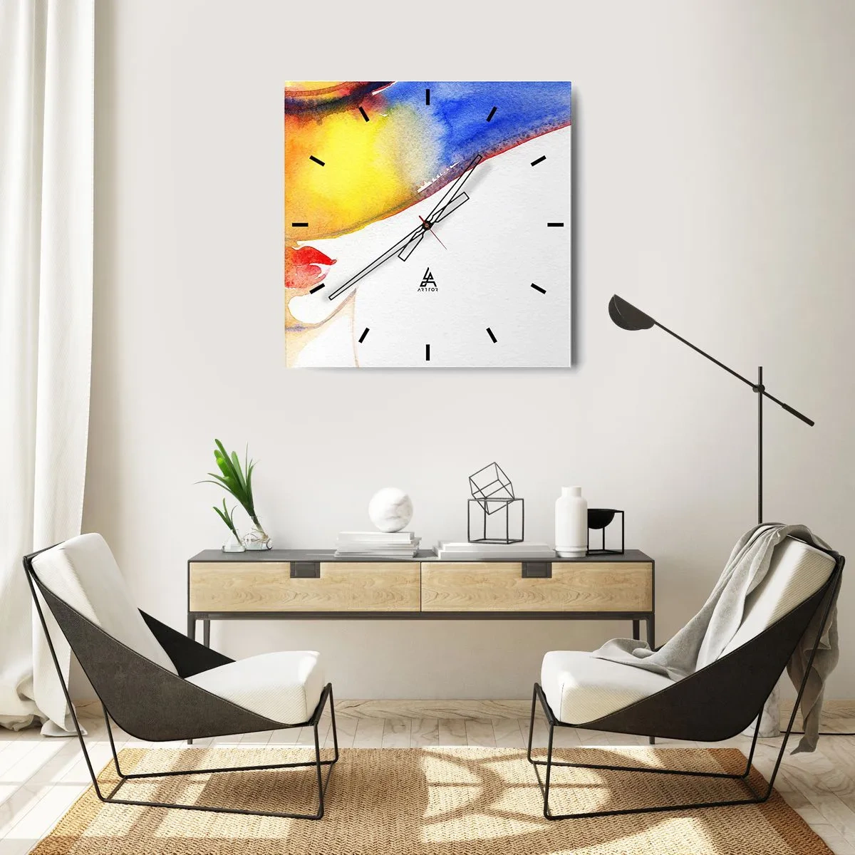 Nástenné hodiny - Portrét dámy    - 40x40 cm