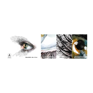 Vzorka samolepiacej fototapety Deluxe Sticker - Pozri sa priamo do duše - Abstrakcia, Grafika, Oko - 100x30 cm