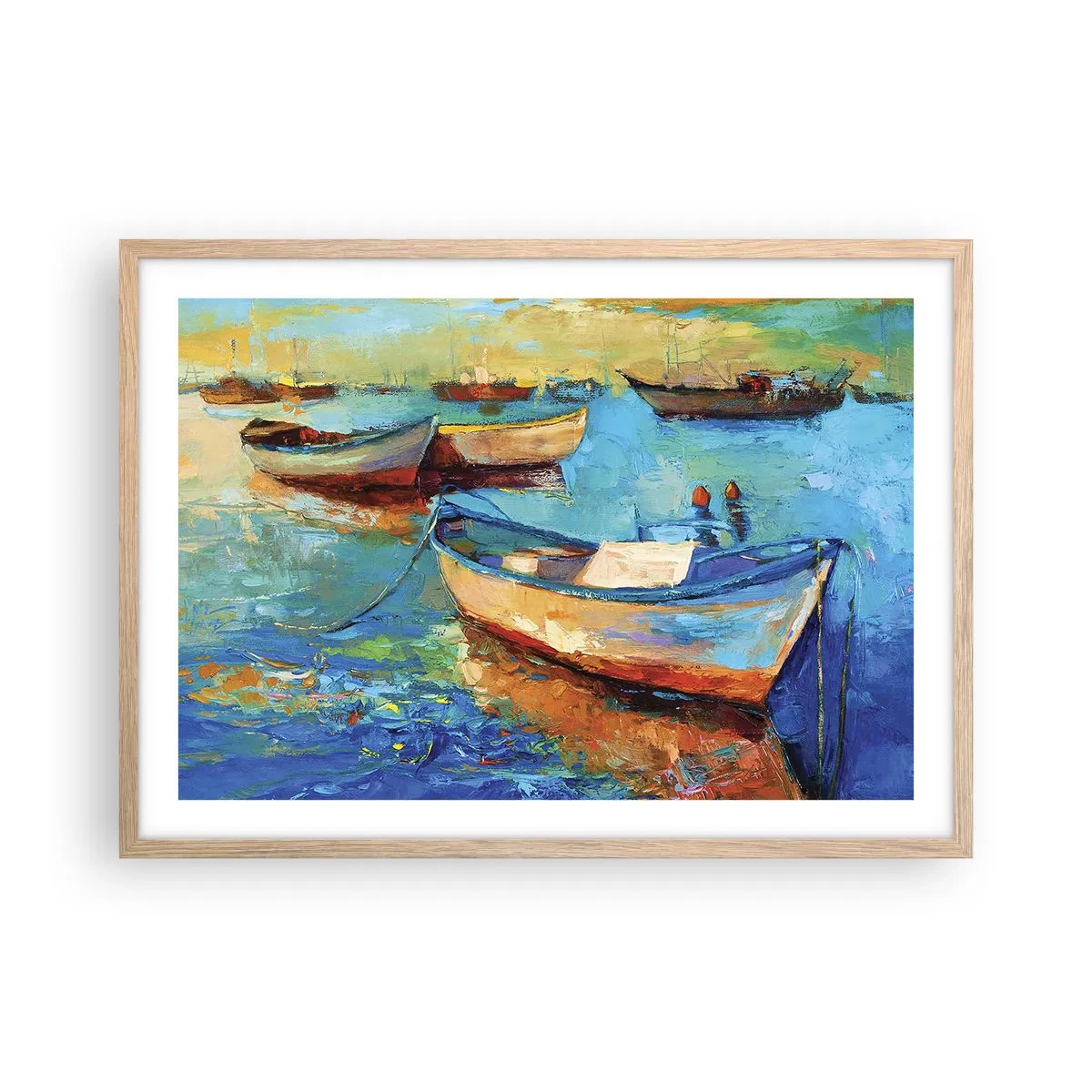 Plagát v ráme zo svetlého duba - V južnom zálive - 70x50 cm