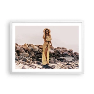 Plagát v bielom ráme - Kúzlo kameňov - 70x50 cm