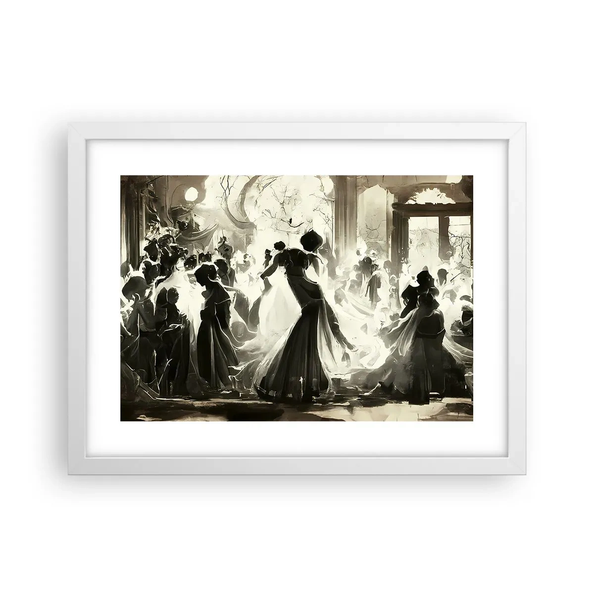 Plagát v bielom ráme - Veľká maškaráda - 40x30 cm