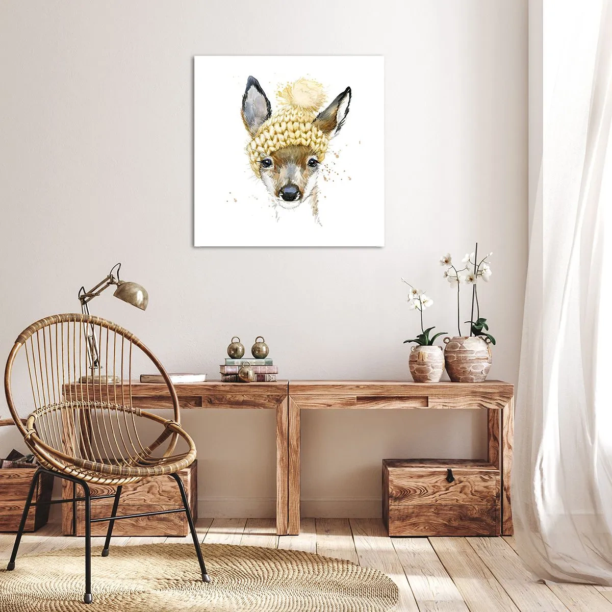 Obraz na plátne - V zime v snežnom lese - 70x70 cm