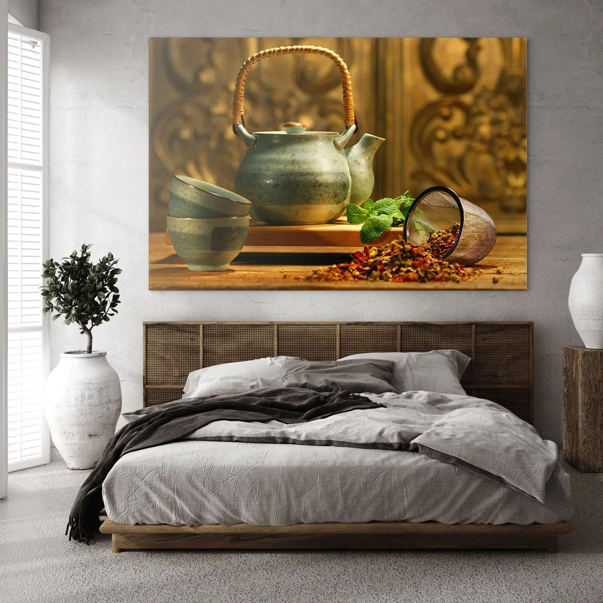 Obraz na skle - Traktát o pití čaju - 120x80 cm
