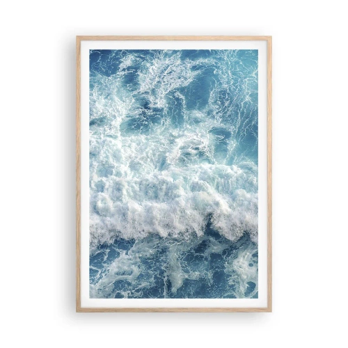 Plagát v ráme zo svetlého duba - Radostne a skákavo - 70x100 cm