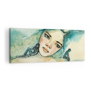 Obraz na plátne - Am I blue? - 100x40 cm