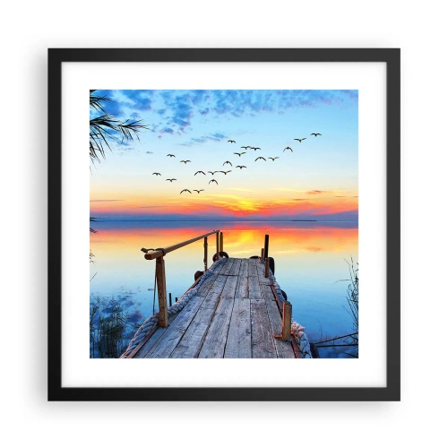 Plagát v čiernom ráme - Je čas isť späť… - 40x40 cm