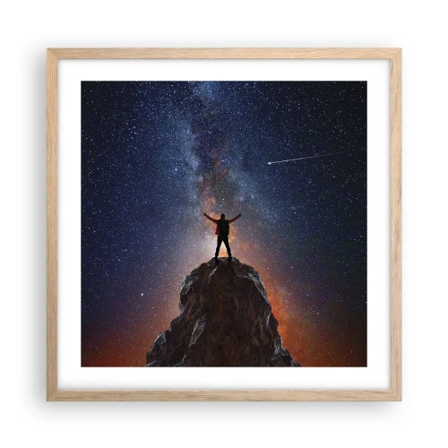 Plagát v ráme zo svetlého duba - Sila je so mnou! - 50x50 cm