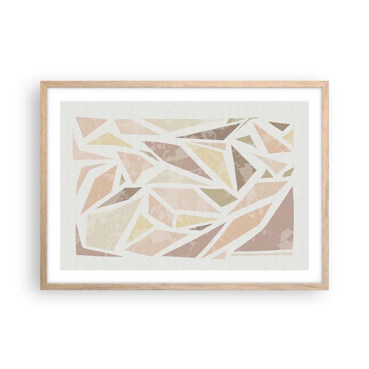 Plagát v ráme zo svetlého duba - Kompozícia: vitráž - 70x50 cm