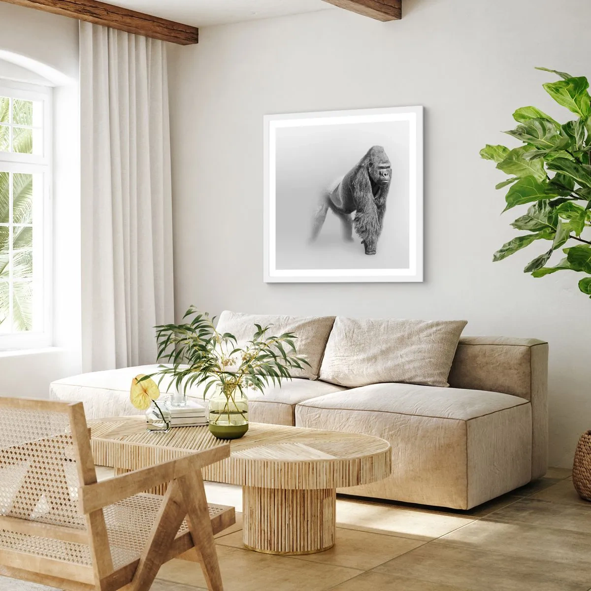 Plagát v bielom ráme - Istý si svojou silou - 30x30 cm