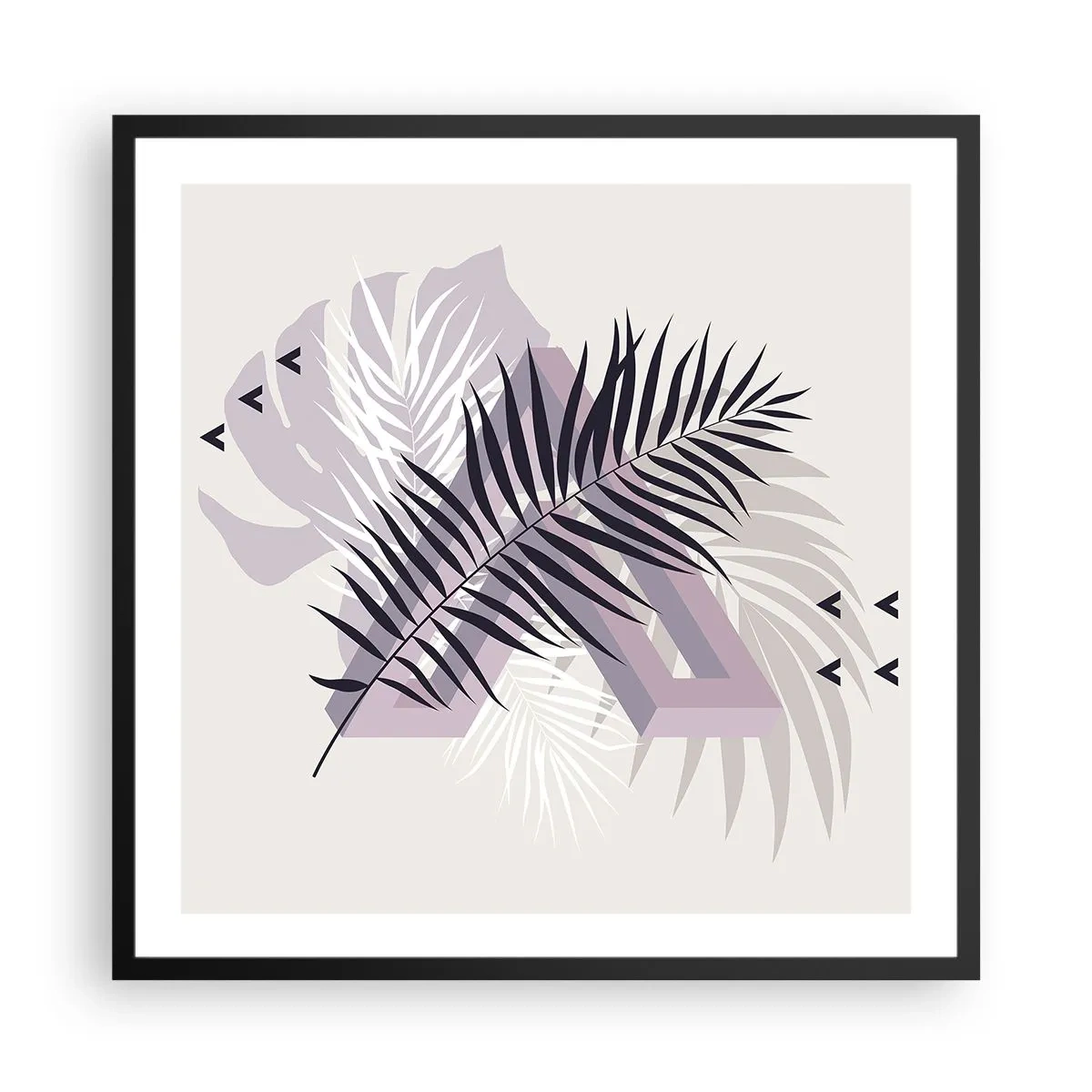 Plagát v čiernom ráme - Tieň tieňa - 60x60 cm