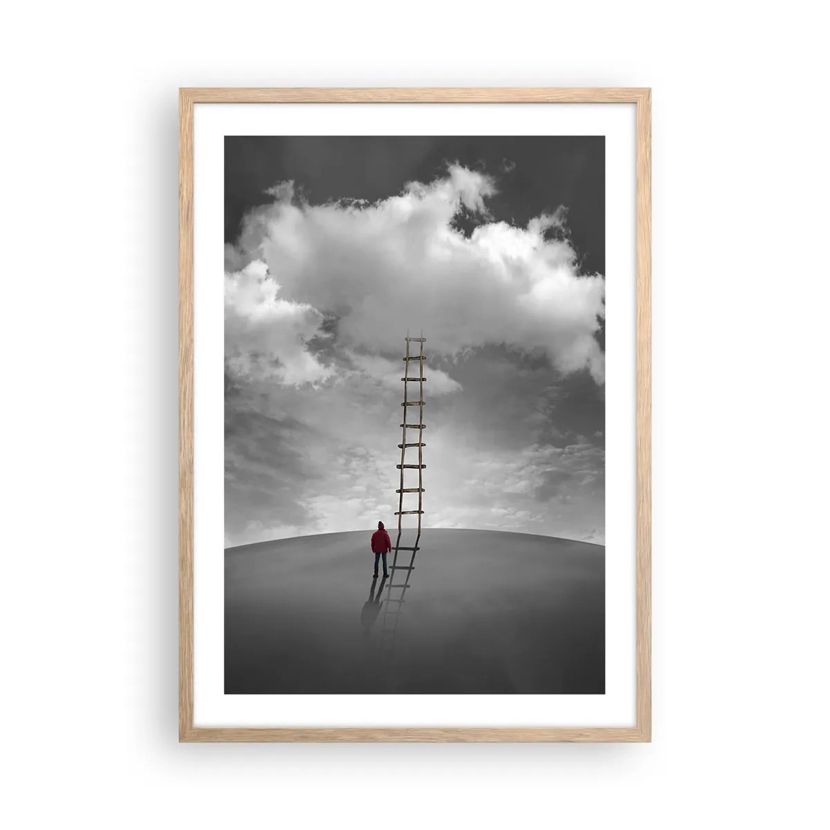 Plagát v ráme zo svetlého duba - Všetko je možné - 50x70 cm