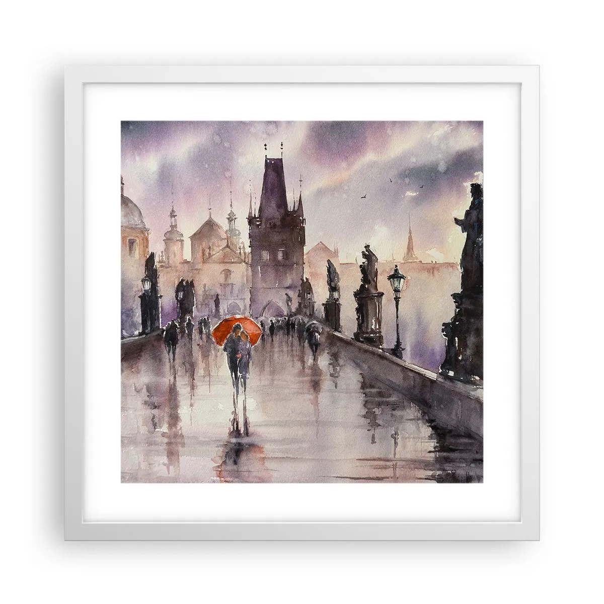 Plagát v bielom ráme - Ľudia sa nemenia - 40x40 cm