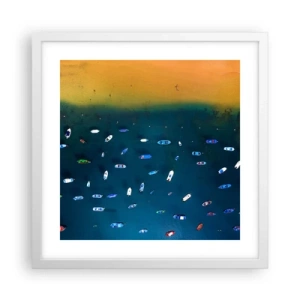 Plagát v bielom ráme - Prázdninová hra - 40x40 cm