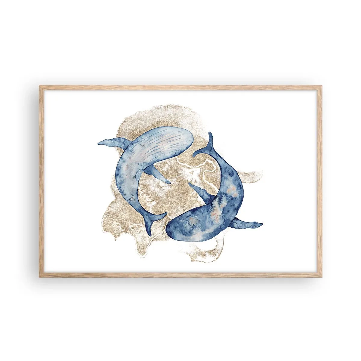 Plagát v ráme zo svetlého duba - Priateľstvo alebo láska? - 91x61 cm