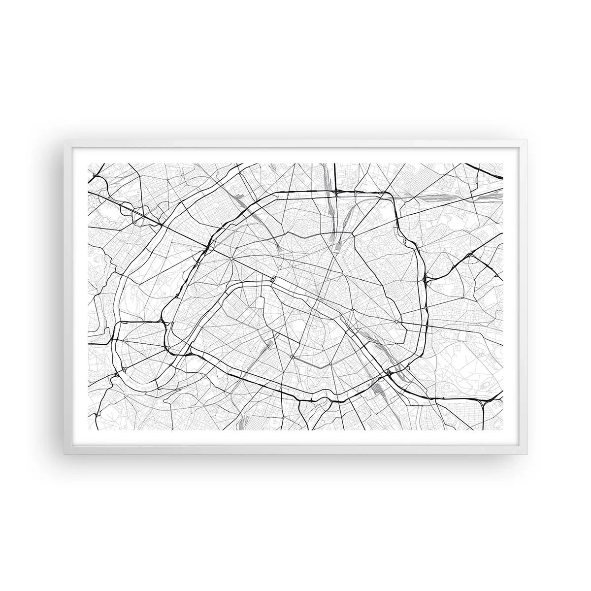 Plagát v bielom ráme - Kvet Paríža - 91x61 cm