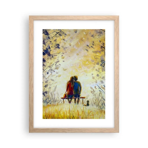 Plagát v ráme zo svetlého duba - Magický okamih - 30x40 cm