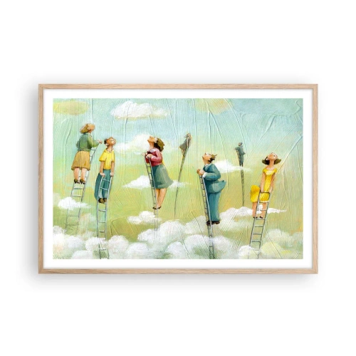 Plagát v ráme zo svetlého duba - Za svojim snom - 91x61 cm