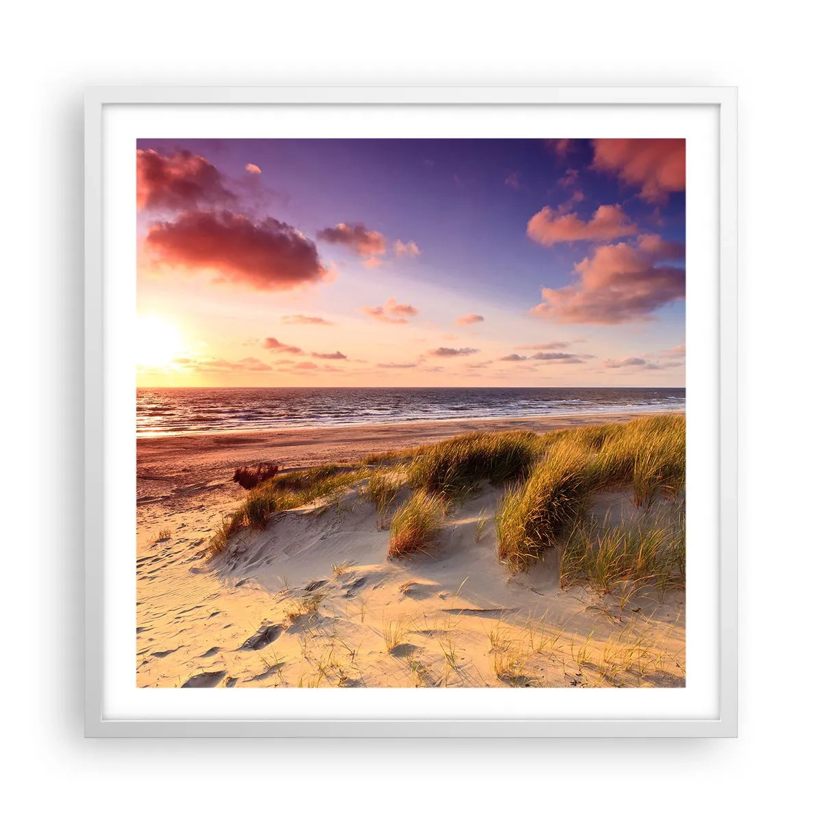 Plagát v bielom ráme - Už letom vonia vzduch - 60x60 cm