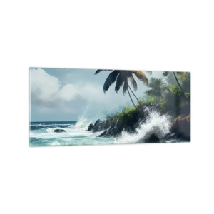 Obraz na skle - Na tropickom pobreží - 120x50 cm