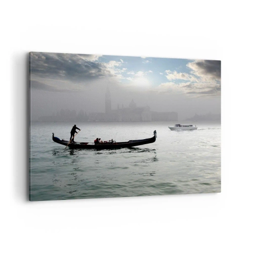 Obraz na plátne - Rozprávkové mesto z vody a hmly - 100x70 cm