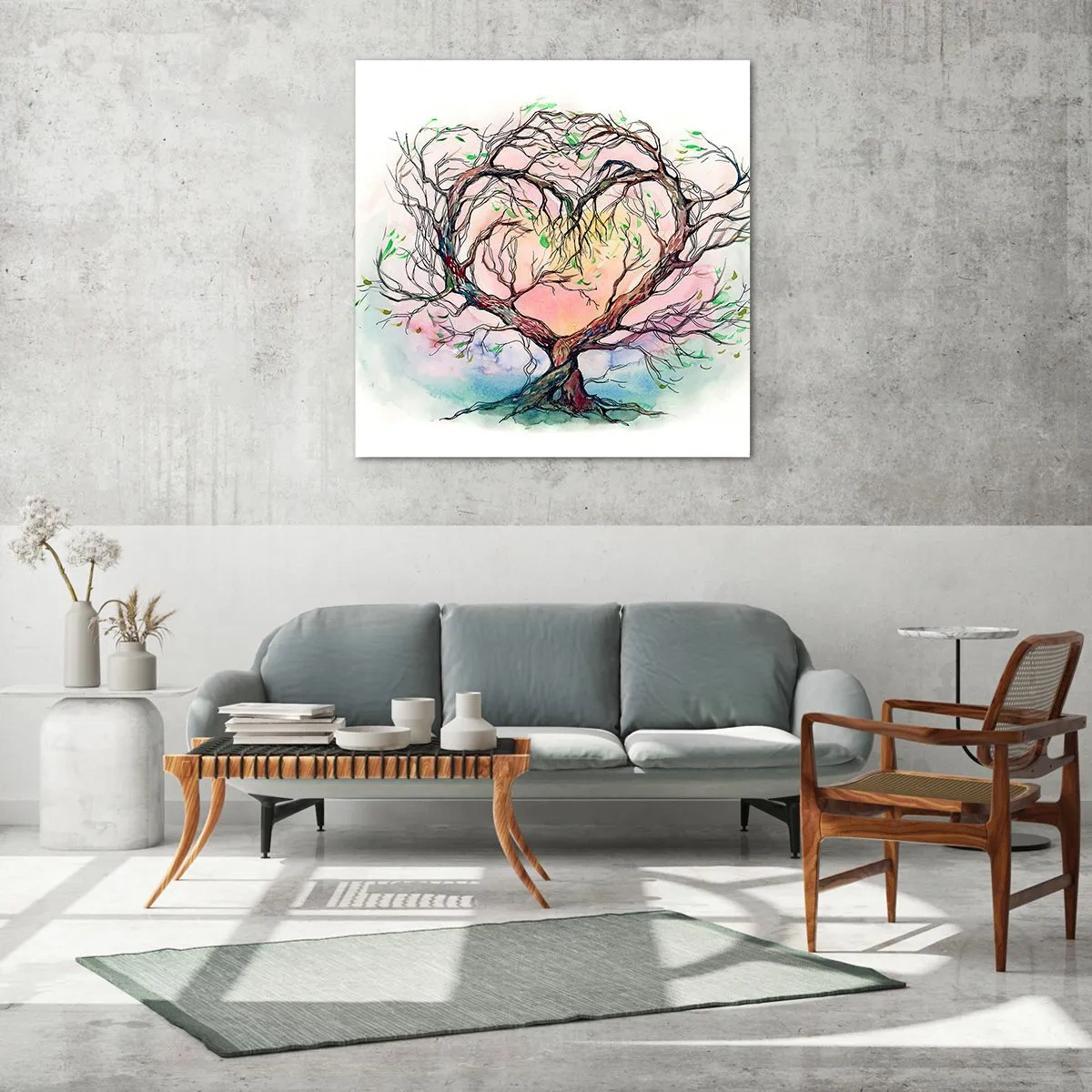 Obraz na skle - Spoločne proti víchriciam - 60x60 cm