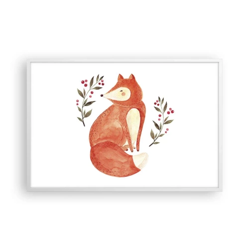Plagát v bielom ráme - Malý hrdzavec - 91x61 cm