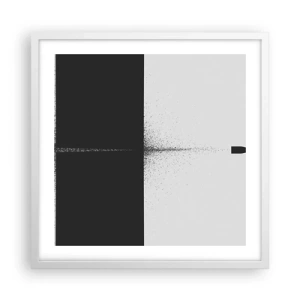 Plagát v bielom ráme - Priamo k cieľu - 50x50 cm