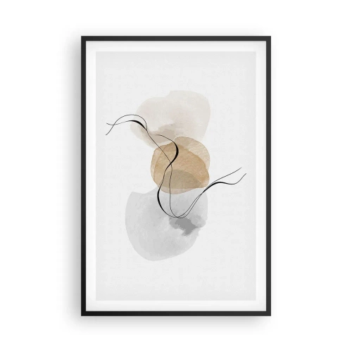 Plagát v čiernom ráme - Vzdušné korálky - 61x91 cm