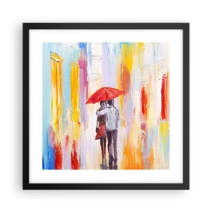 Plagát v čiernom ráme - Nech prší ďalej - 40x40 cm