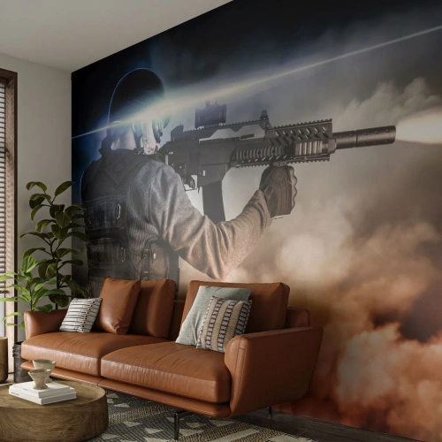 Fototapeta Premium Canvas - Proste hrdina - Vojenské, Zbraň, Vojak - 200x140 cm