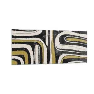 Obraz na skle - Kompozícia: trakty a uličky - 100x40 cm