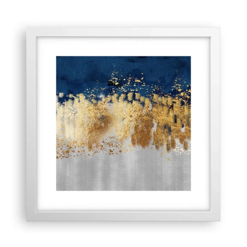 Plagát v bielom ráme - Moderná kompozícia s iskrou - 30x30 cm