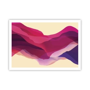 Plagát - Fialové vlny - 100x70 cm