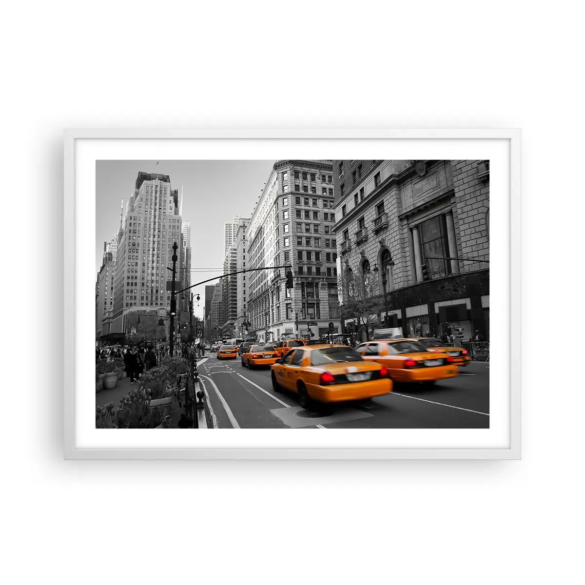 Plagát v bielom ráme - Slnko veľkomesta - 70x50 cm