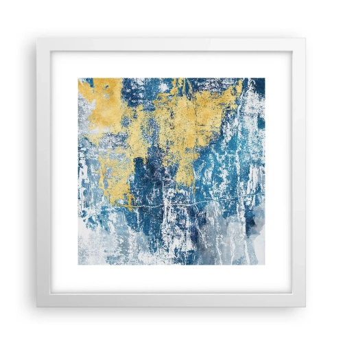 Plagát v bielom ráme - Abstrakcia s dobrou náladou - 30x30 cm