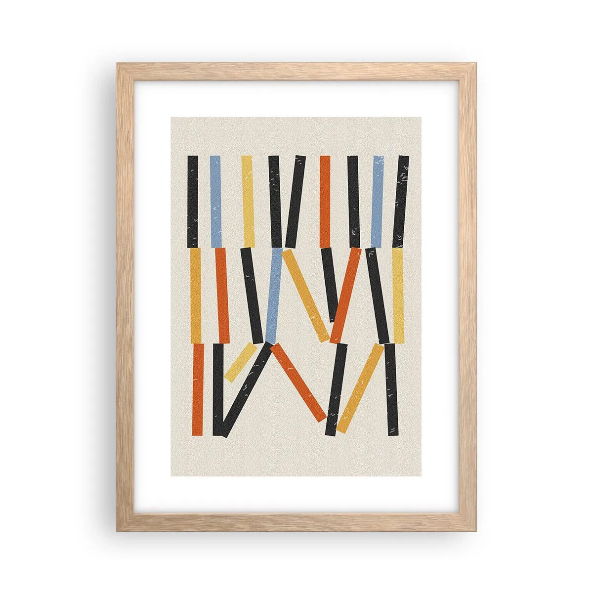 Plagát v ráme zo svetlého duba - Kompozícia na úrovni - 30x40 cm