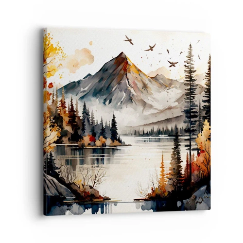Obraz na plátne - Zlatá jeseň na horách - 40x40 cm