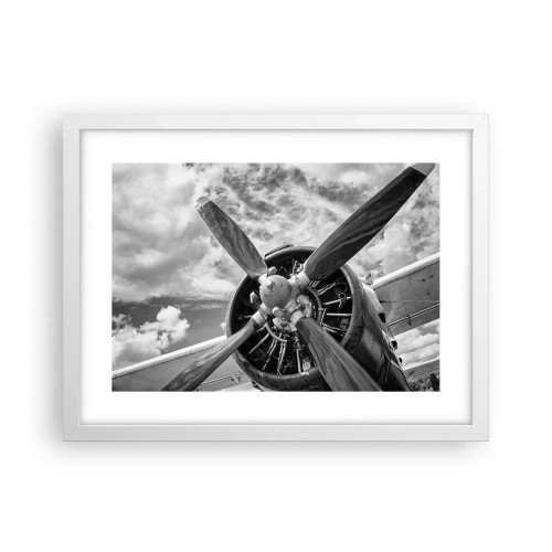 Plagát v bielom ráme - Dobyvateľ oblohy - 40x30 cm