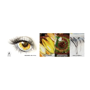 Vzorka fototapety Premium Sand - Pohľad žeravý ako leto - Abstrakcia, Grafika, Oko - 100x30 cm