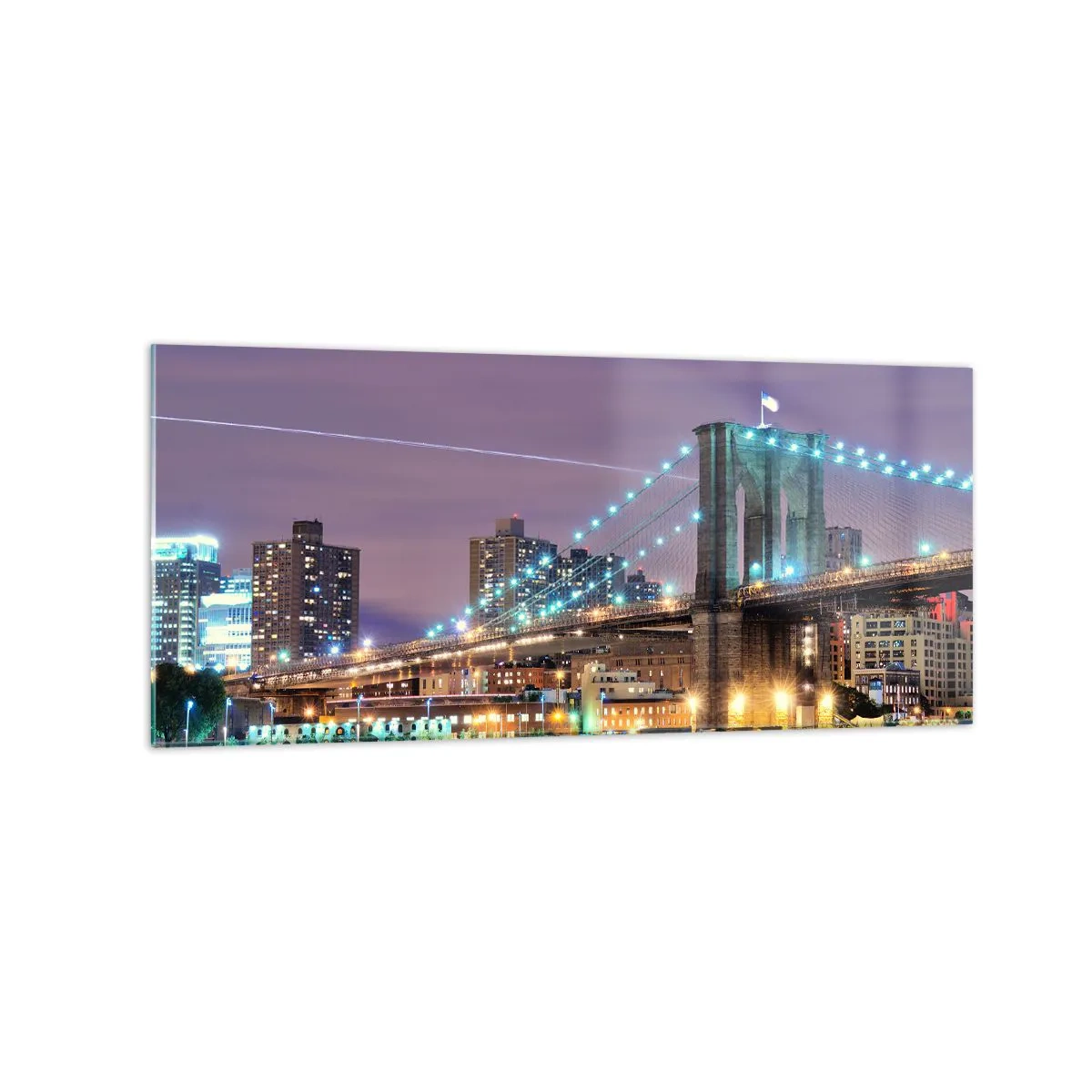 Obraz na skle - Po veľa rokov Brooklynský most - 120x50 cm