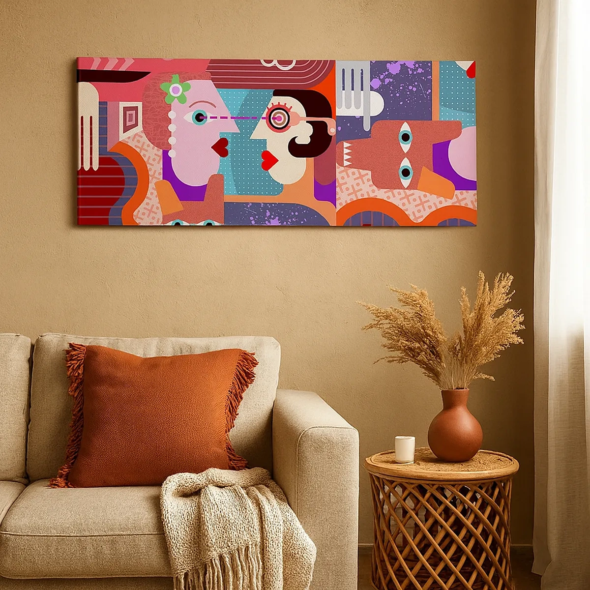 Obraz na plátne - Tvárou v tvár - 30x30 cm