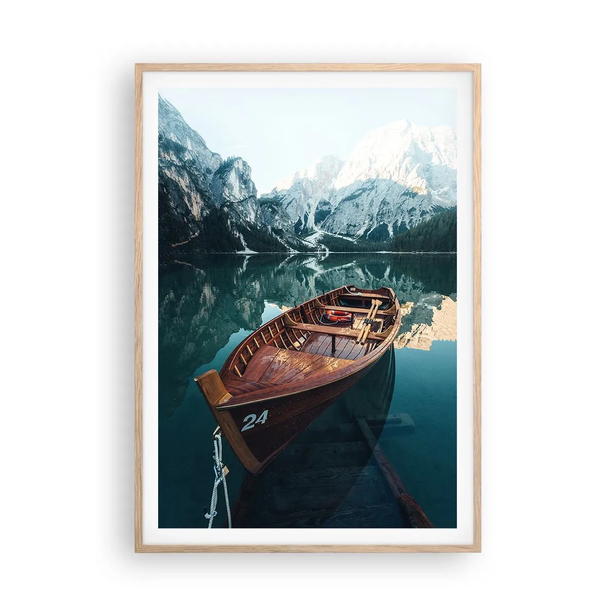 Plagát v ráme zo svetlého duba - Ako namaľované na skle - 70x100 cm