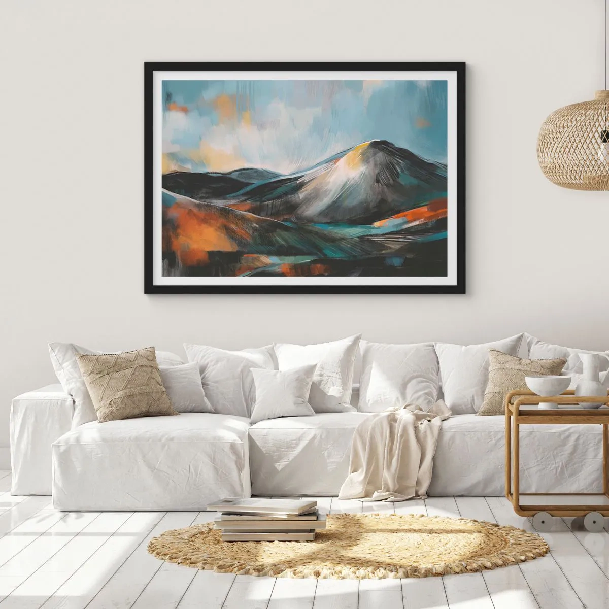 Plagát v čiernom ráme - Surové a krásne - 70x50 cm