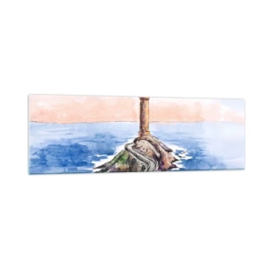 Obraz na skle - Tvárou v tvár moru - 160x50 cm