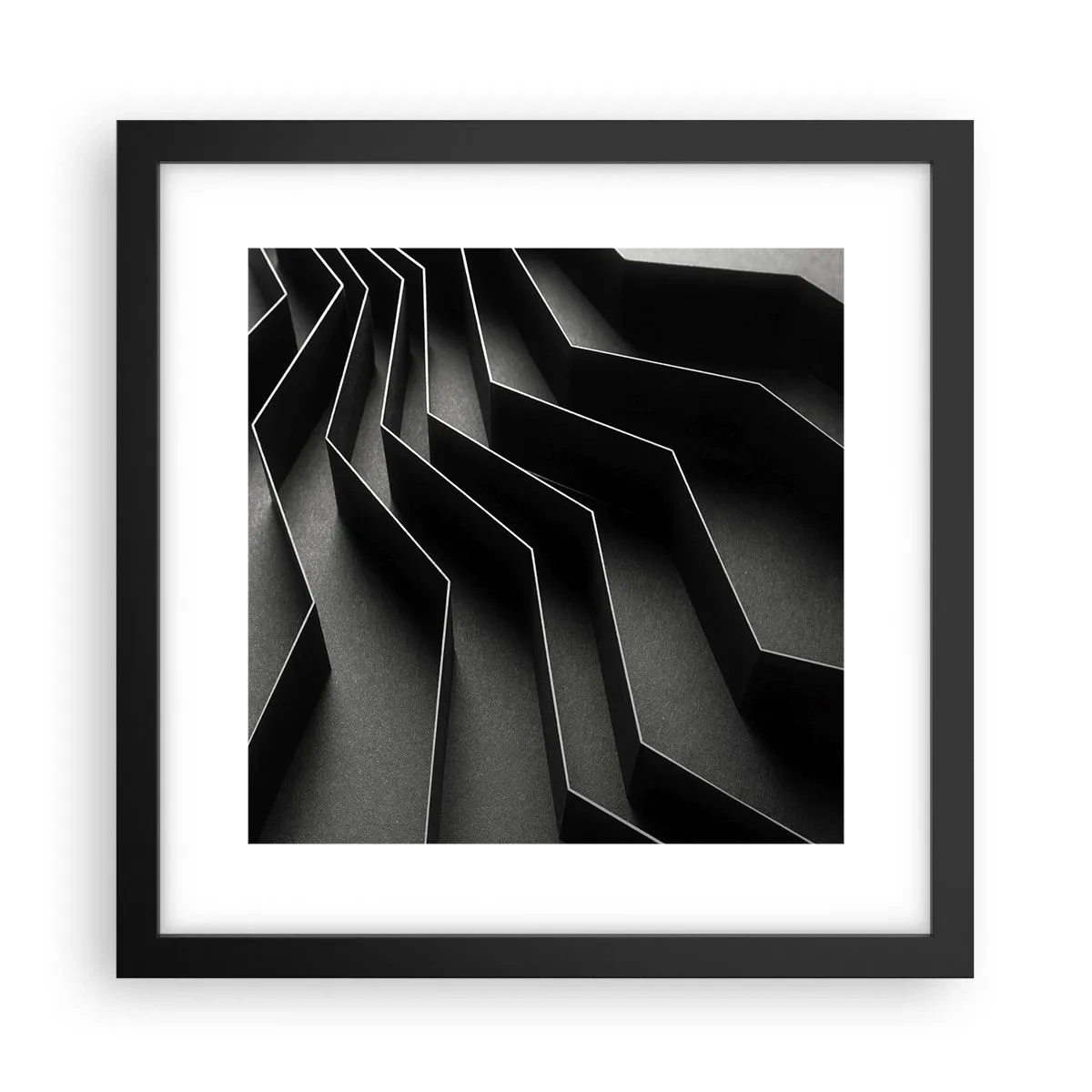 Plagát v čiernom ráme - Priestorový poriadok - 30x30 cm
