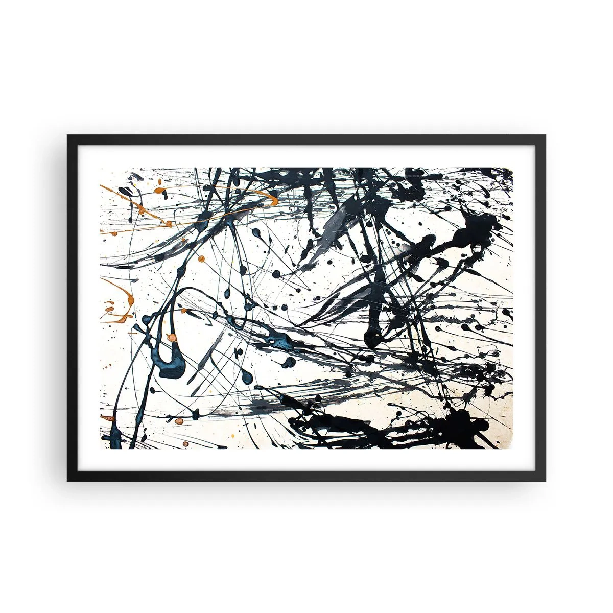 Plagát v čiernom ráme - Expresionistická abstrakcia - 70x50 cm