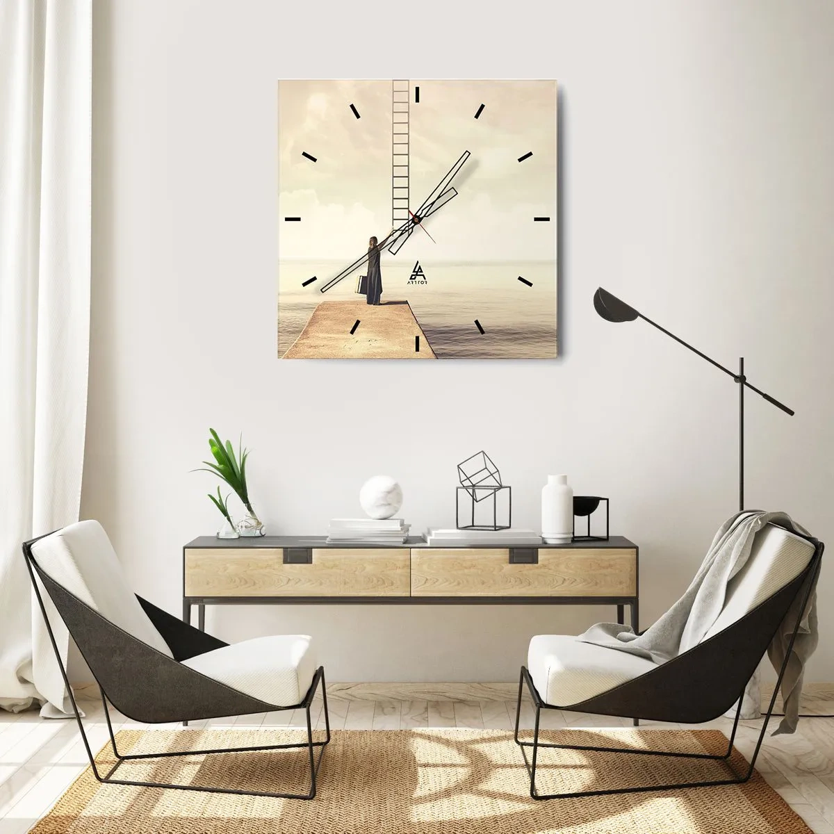 Nástenné hodiny - Magická cesta - 40x40 cm