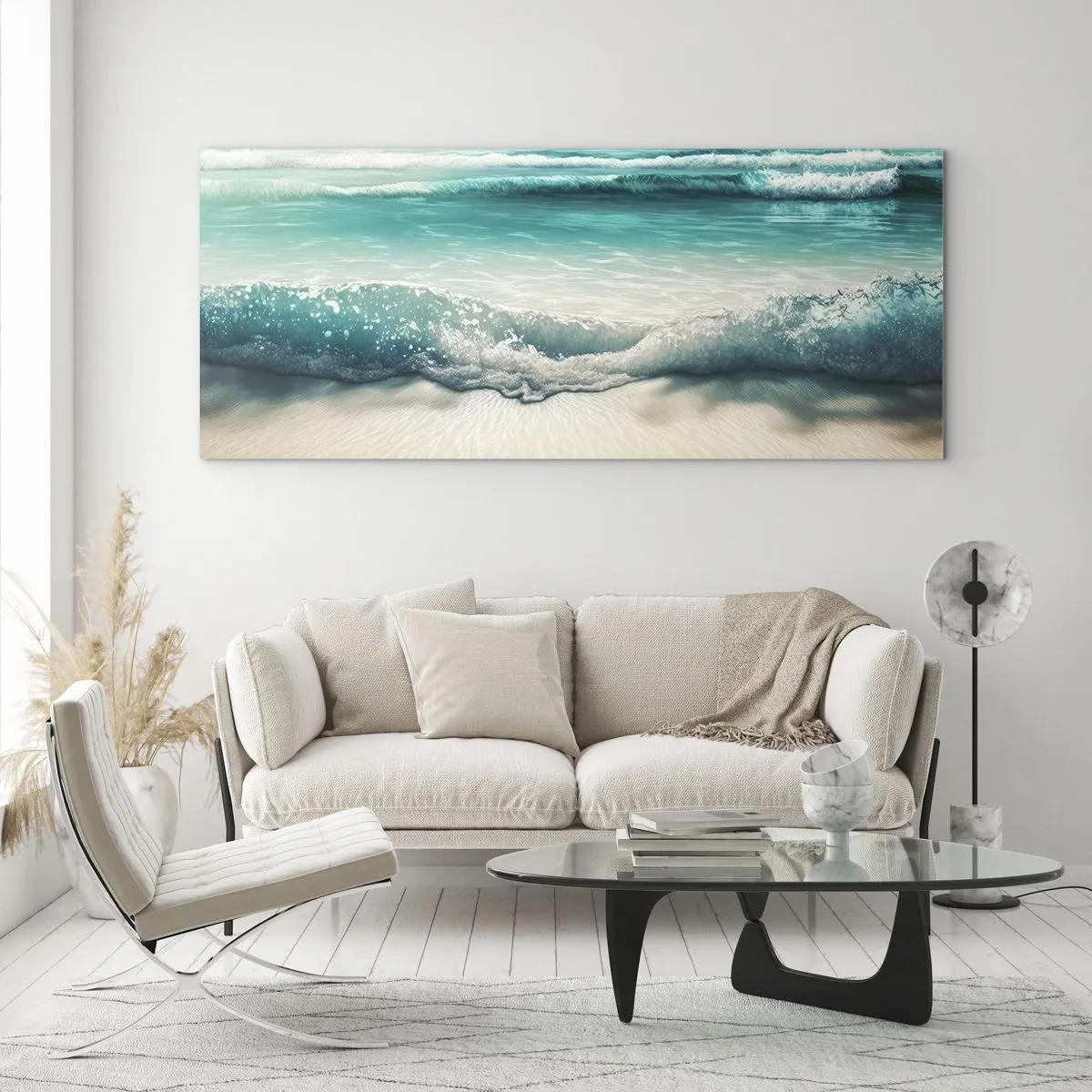 Obraz na skle - Kľud oceánu - 100x40 cm